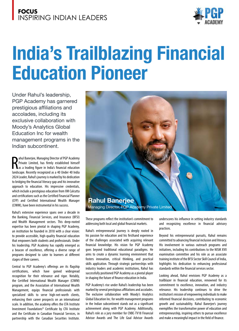 Business Today Rahul Banerjee profile